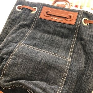 Michael Kors Denim Backpack Tote